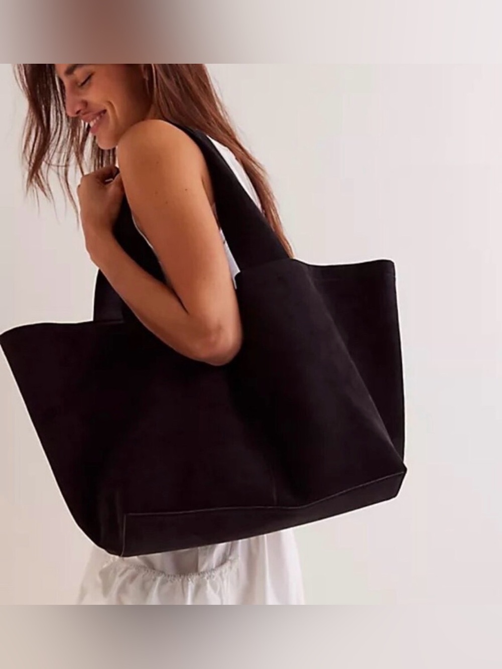 NWT Free People Blair Reversible Vegan Suede Tote